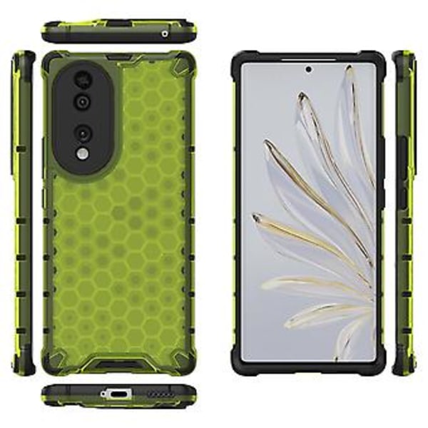 Honeycomb Mobilskal för Honor 70 5G Green