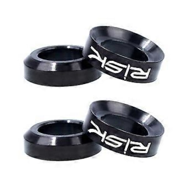 2 par mountainbike cykel til titanium M6 konkav og konveks skivebremse Sp Sort