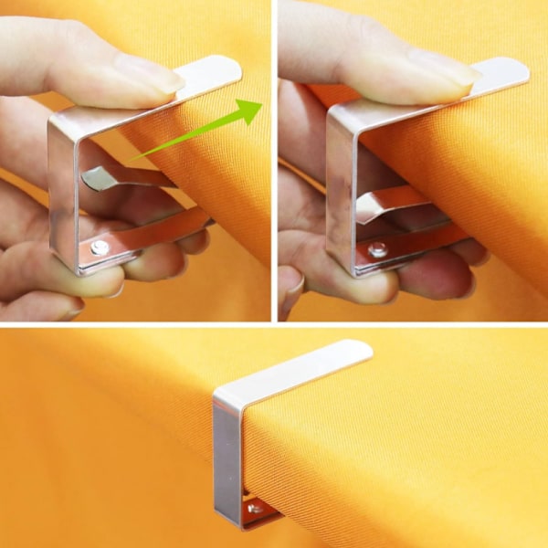 20 rustfrie ståldugsklemmer med anti-slip (4cm x 5cm)