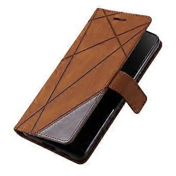 Plånboksfodral för Samsung Galaxy Xcover 5 Linjer Präglat PU Läder Telefonskal Style E