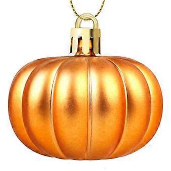 Halloween-kummitusjuhlan kurpitsariipus joulupallokoriste palloriipus painettu mattavärinen pallo 12 kpl Orange
