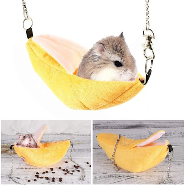 Banan Hamster Seng Hus Hengekøye Små Dyr Henge Varmt Seng H