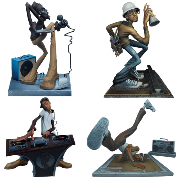 Mini Resin Smykker Kunstner DJ Vert Hip Hop Morsom Rap Karakter Hjem