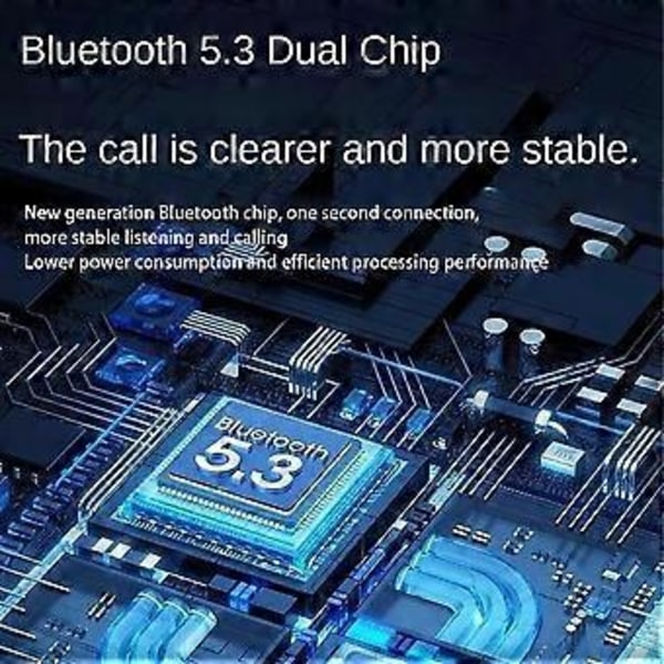 TWS Bluetooth 5.3 Headset Trådlösa Hörlurar Öronproppar Stereo Hörlurar Öronkrok
