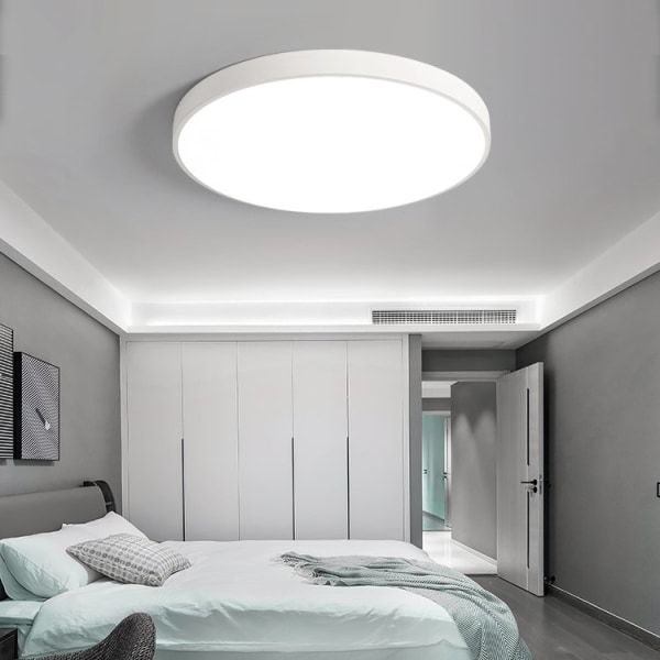 LED Taklampe, 6000K Kald Hvit, Ø30CM