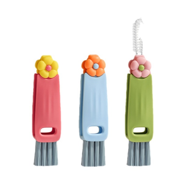 2-pack 3-i-1 multifunktionell rengöringsborste, rengöring av vattenflaskor