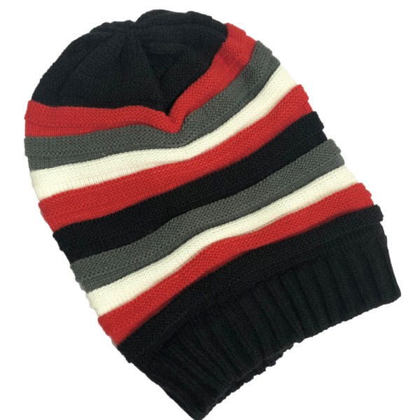 Vinterhattar Jamaicansk Beanie Stripes Slouchy 2#