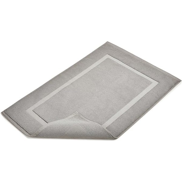 Tapis de bain à galon Gris