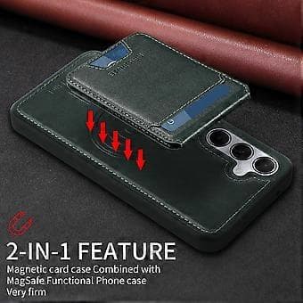Kompatibel med Galaxy A55 5G telefondeksel Green