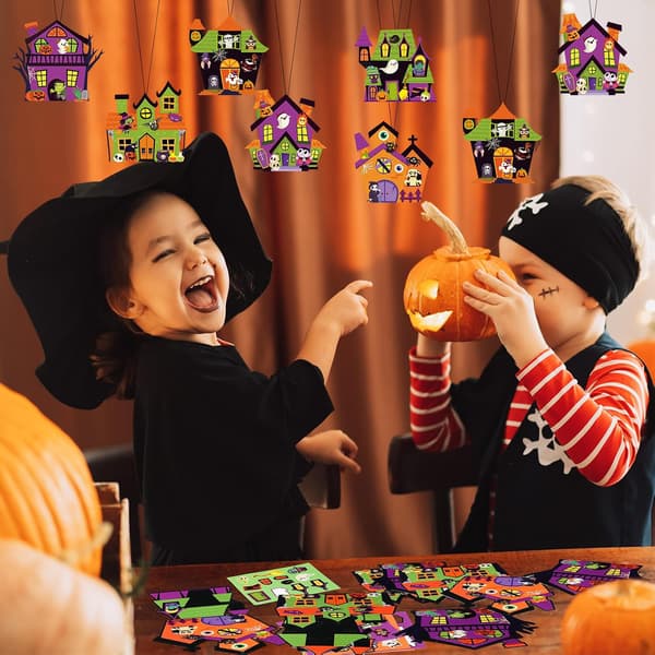 Halloweenpysselkit för barn, Halloween-slottspysselkit, perfekt för klassrumsaktiviteter och presenter