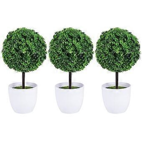 3 st Konstgjorda Växtbollar Konstgjord Körsbärsboll Bonsai Imitation Grön Växt