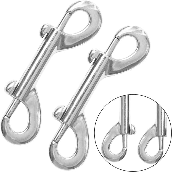 4 Stycken Silver Karbinhake Dubbel Bult Dubbel Ändklämma Krok Bult