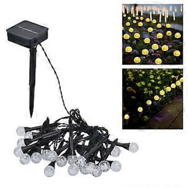 Solcellsdriven trädgårdslampa dekorativ markspik gräsmatta ljusslinga för utomhusgård landskapsdekoration