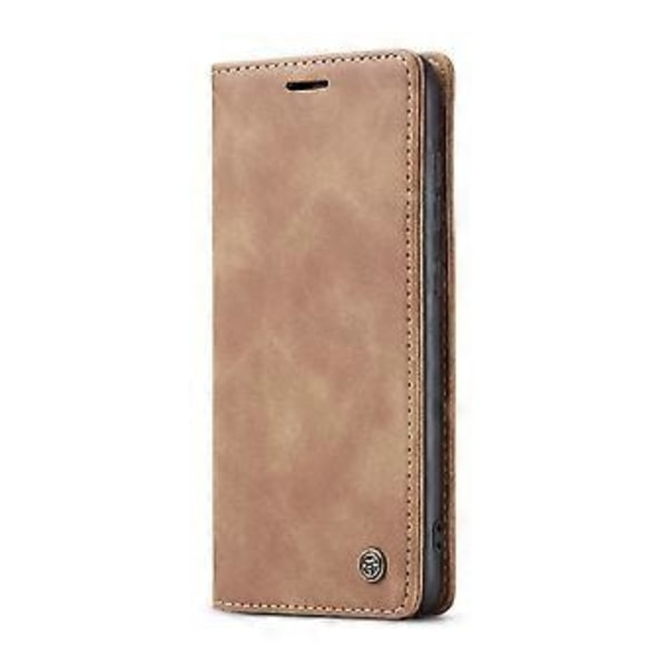 Multifunktionellt horisontellt flip-läderfodral för Galaxy A51 Brown