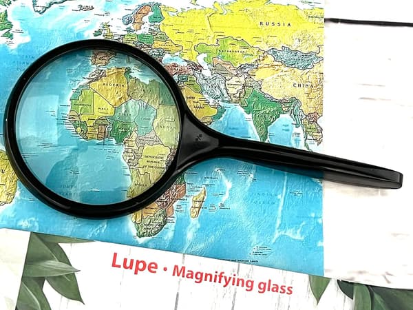 100mm 3 gånger stor handvevad spegel förstoringsglas lins ABS el