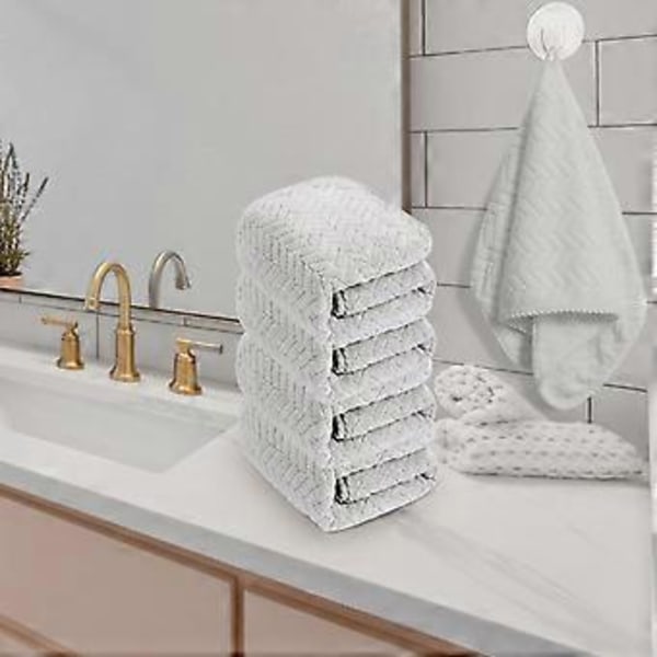 1 st Sammet Badhandduk Handduk För Vuxna Daglig Användning Hemma Absorberande Torr Hårhandduk Som Inte Hårar Strandhandduk Randigt Mönstrad Badhandduk Gray