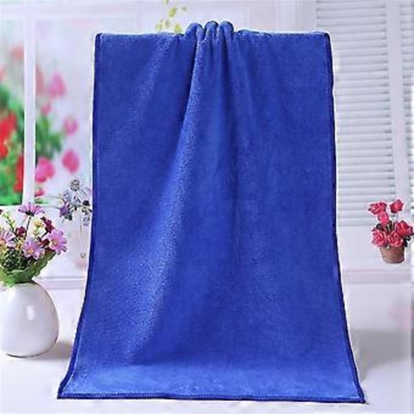 1 st Handduk Dusch Absorberande Superfin Fiber Mjuk Bekväm Handduk Blue