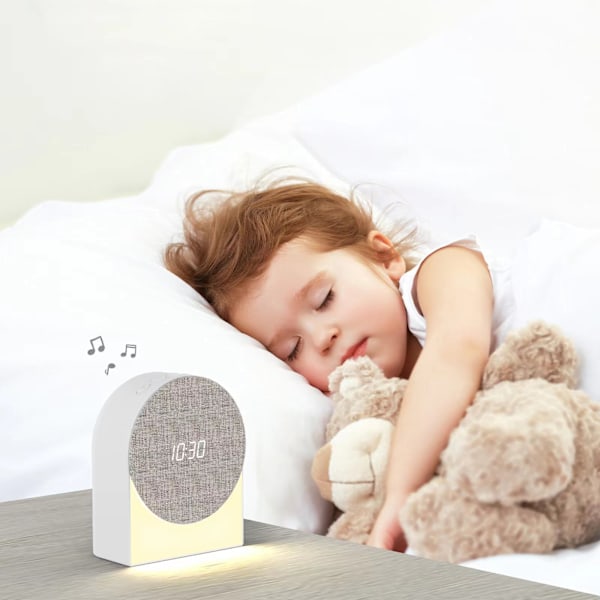 Ny Sleeper Multifunksjonell Hvit Støy Bluetooth-høyttaler Stoff