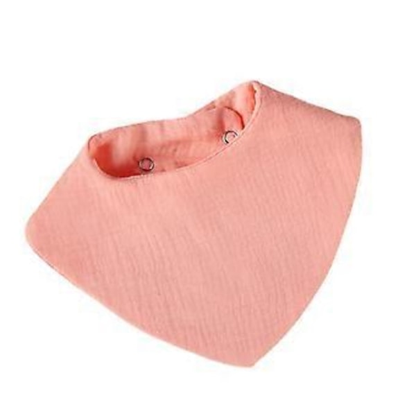 Säädettävä nepparikiinnitys vauvan ruokalaput pehmeät ja erittäin imukykyiset vastasyntyneen röyhtäisyriepu vauvan kuolalappu huivit vastasyntyneen harsokangas persikka peach