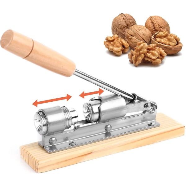 Tung Nut Pecan Cracker Plier Opener Verktyg Skrivbord Trä Bas