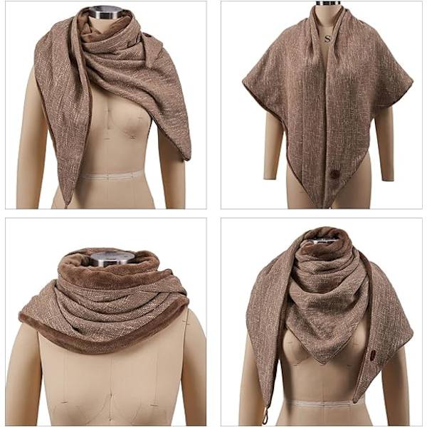 Göm Blå Mode Män Kvinnor Bomull Triangel Scarf med Retro Rumpa