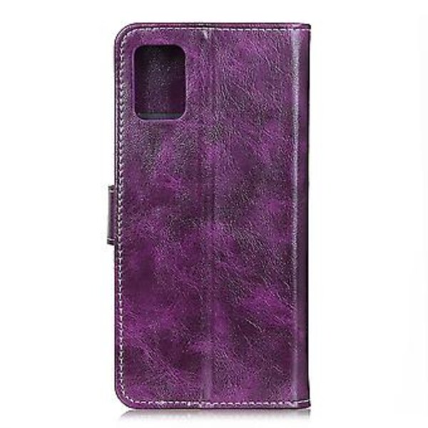 OnePlus 8T Retro Crazy Horse -kuvioinen nahkakotelo Purple
