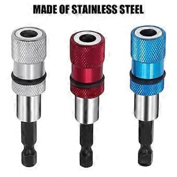 Stark Magnetisk Skruvmejselset hexagonal Drivare med Borr Bits Bar Förlängning Elektrisk Skruvmejsel Bit Enkel Användning blå röd silver blue red silver