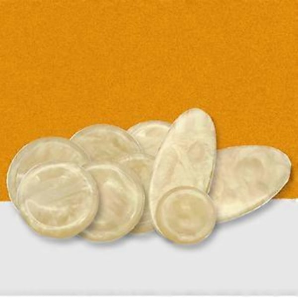 Abalone-näppäinkoristeet, kestävä saksofoninosa, helppo asentaa, saksofonin upotukset, jotka parantavat akustista suorituskykyä Plastic snap khaki