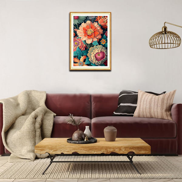 30x40cm  Pioner Diamantmålning för vuxna, 5D Blommor Diamant