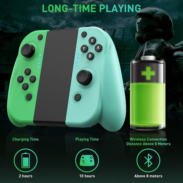 Trådløs L/R Joypad-kontroller kompatibel med Nintendo Switch/S