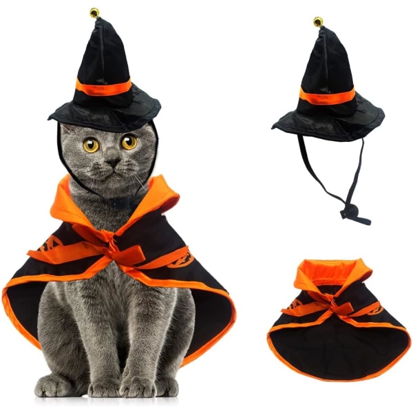 Halloween Pet Pumpkin Witch -viitta Cosplay-bileiden koristeluun, C