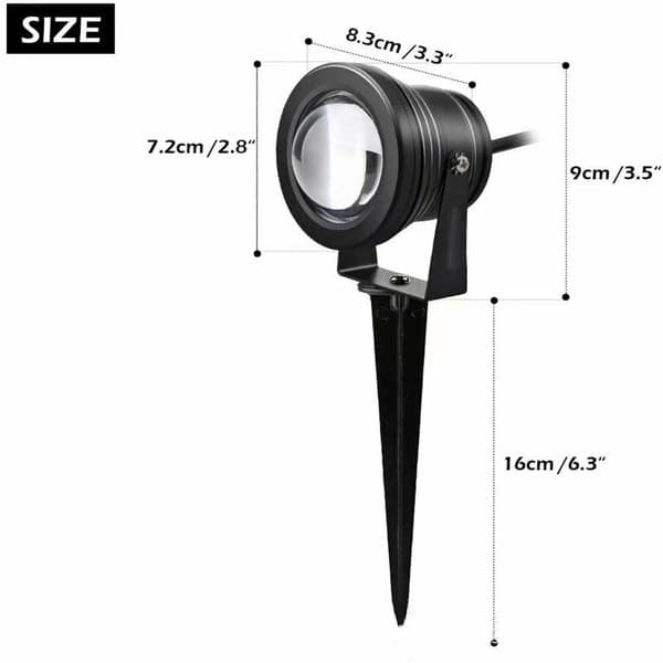 2 kpl RGB maapiikki valo 10w Musta 12V Ulkokäyttöön Vesi