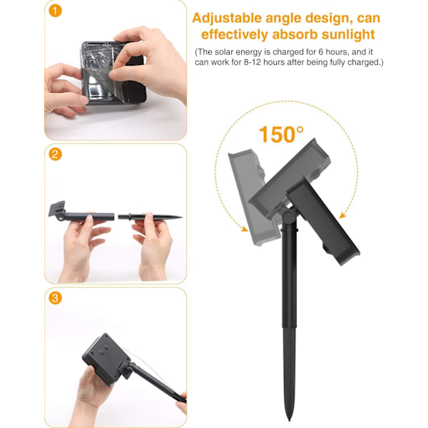 （5m 50 LED, färg）Solcellsslinga Utomhus, Soldriven 8 Lägen