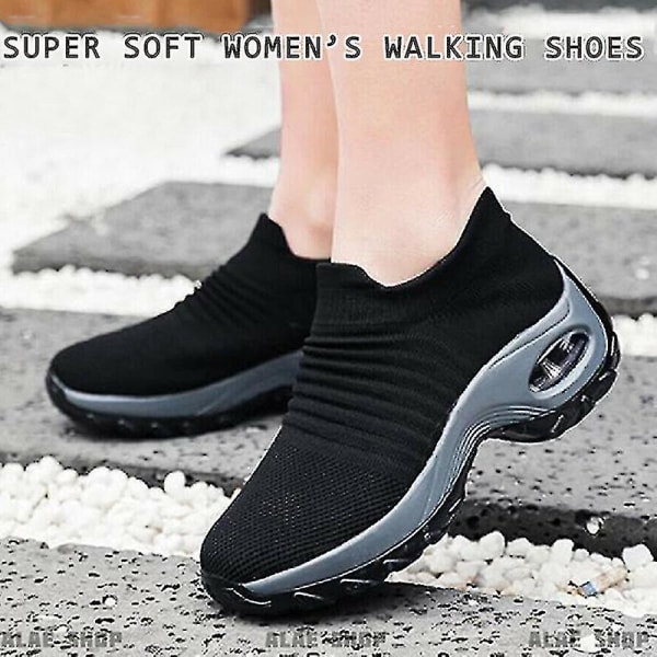 Women Walking Shoes Super Soft Height Increase Travel Outdoor Shoes..