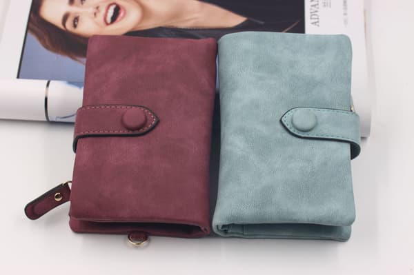 Frostet Tegnebog Tri-Fold Multi-Kort - Lilla