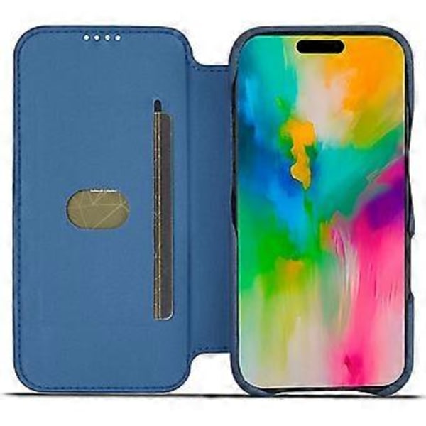 LC.IMEEKE iPhone 16 -kotelo korttipidikkeellä, jalustalla ja nahkaisella suojakuorella Style A