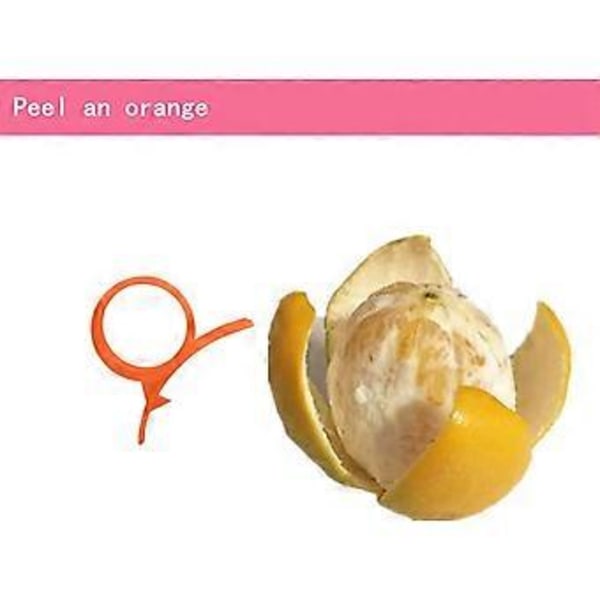 3 Stykker Citrus Zester Skræller, Appelsinskræller Citrusfjerner Plastikskærer Nem Frugtskærer Frugtåbner Køkkenredskab til Appelsin (Tilfældige Farver)