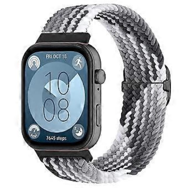 Justerbar flettet nylon urrem i vævet stil til Huawei Watch Fit 3 Style M