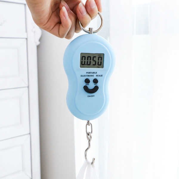Hängande Elektronisk Bärbar Digital Vågskala, 1st - Ljusblå