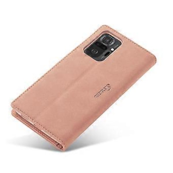 For Xiaomi Redmi Note 10 Pro Forwenw F1 Series Læder Etui Rose Gold