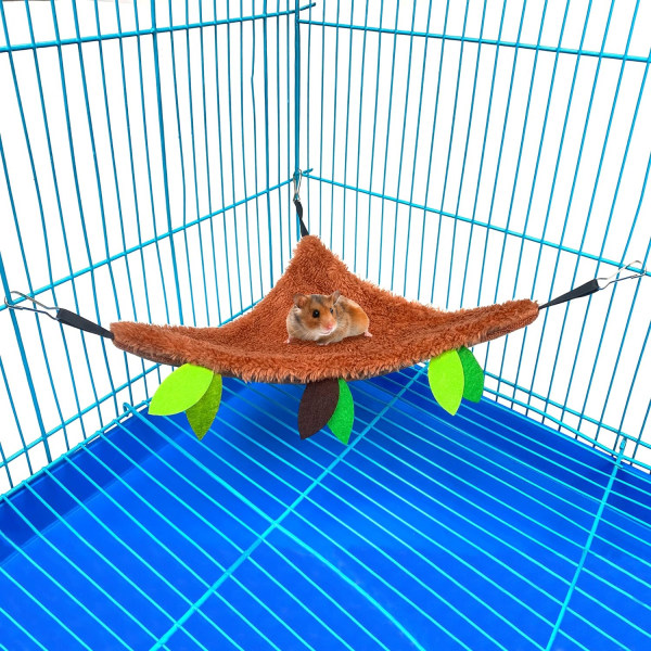 5PCS Hamster Hängmatta Råtta Hängande Säng Hus Marsvin Bo Hjul T