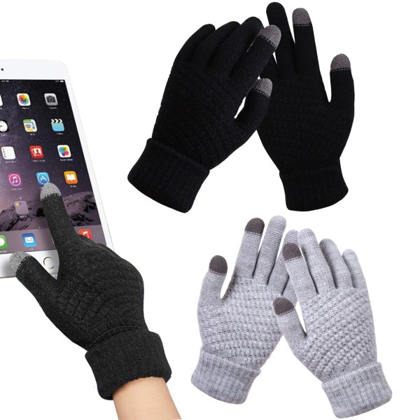 2 par touch screen handsker til kvinder til vintervarme, uld li