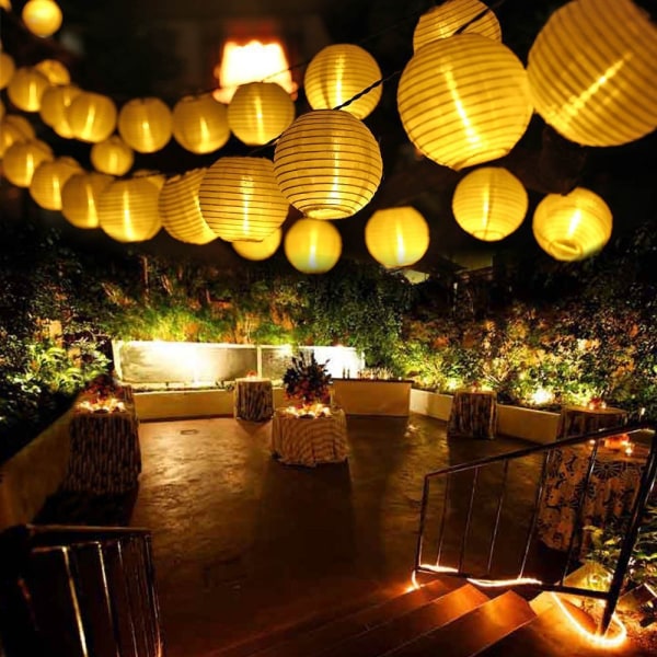 Solar LED Lantern String Lights, ALED LIGHT IP65 Waterproof 5M20L