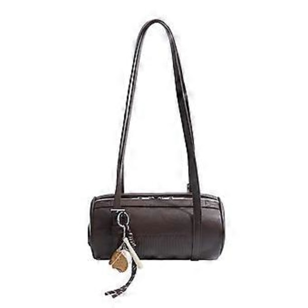 2025 Vinterkollektion Dame Cylinder Håndtaske Stilfuld PU Læder Skuldertaske Multifunktionel Crossbody Taske Kaffe Coffee