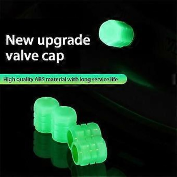 4st Lysande Ventilkåpor Uppgradering Mini-kompakta Däcknav Hjulbelysning Cykeldekor LED