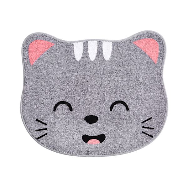 Badematte Tegneserie Absorberende Sklisikker Gulvmatte Badematte Stue Inngang Matte（Katt）