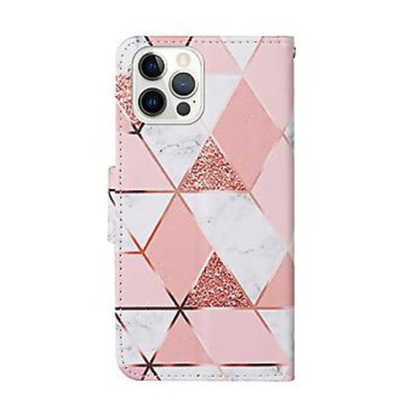 Farvet Tegne Etui til iPhone 12 Pro Max Marble