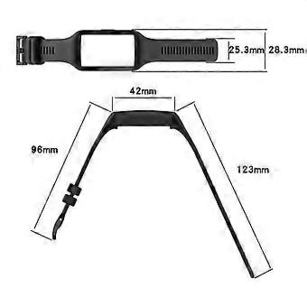 Silikonrem for Huawei Band 7 / Honor Band 6 Smartklokke Erstatningsarmbånd