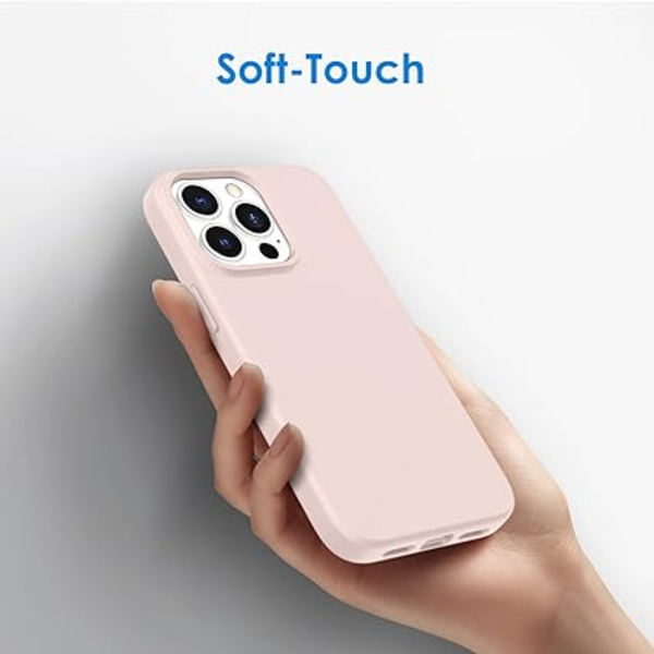(Rose)Kotelo iPhone 13 Prolle 6,1 tuumaa, silikonikotelo, suojakotelo