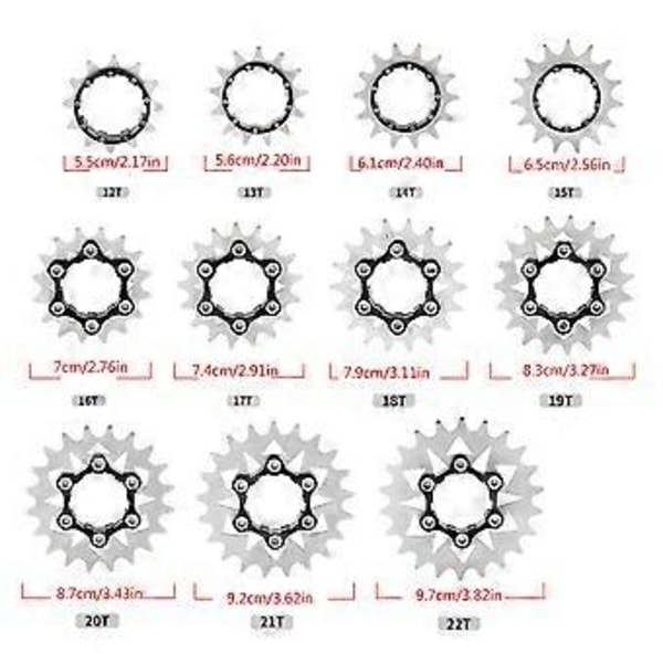 Single Speed Cykel Frihjul Cykler Svinghjul Høj Styrke Rustfrit Stål Cykler Tandhjul til Mountainbike Dele 16T